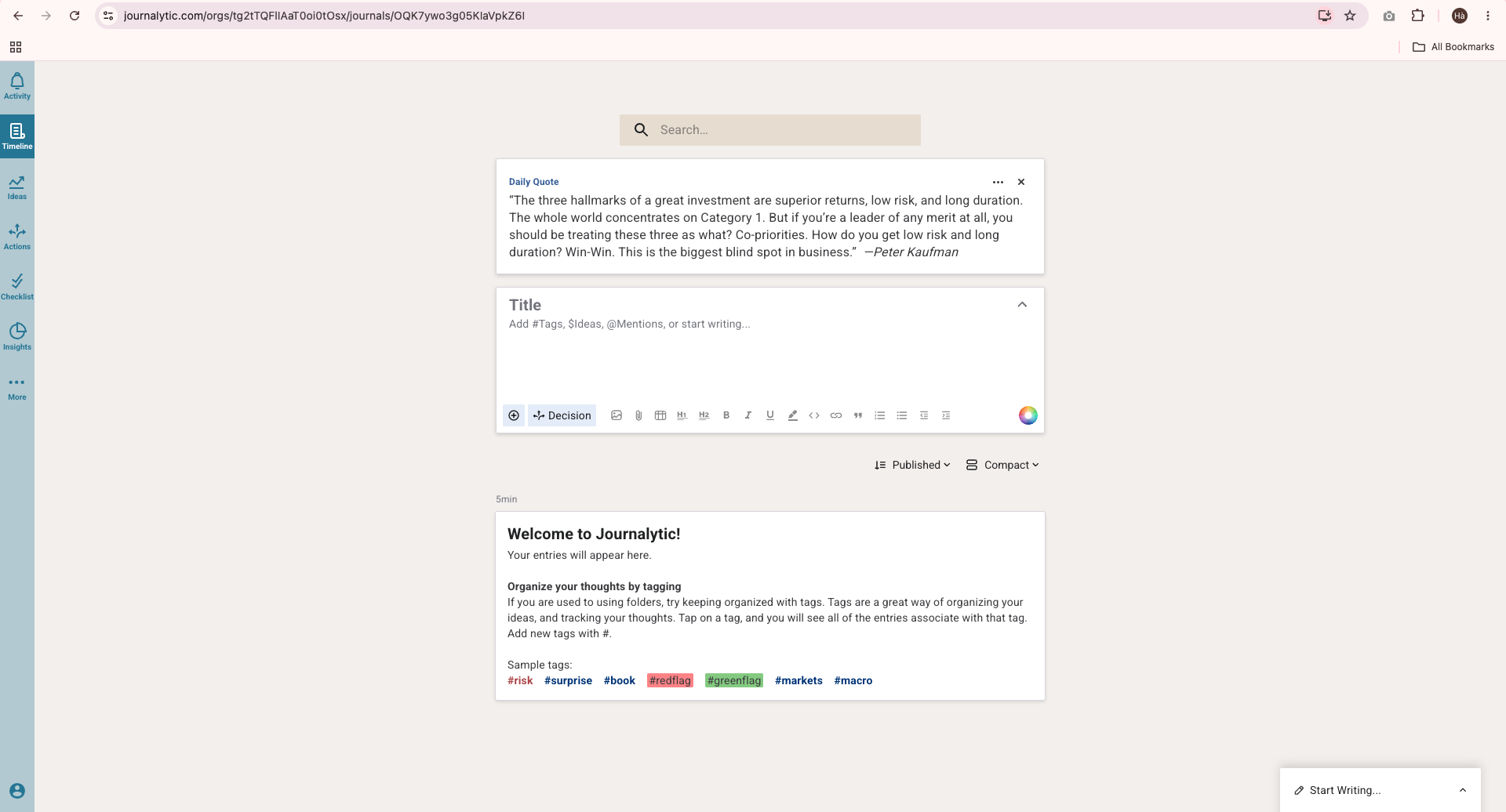 Journalytic product positioning